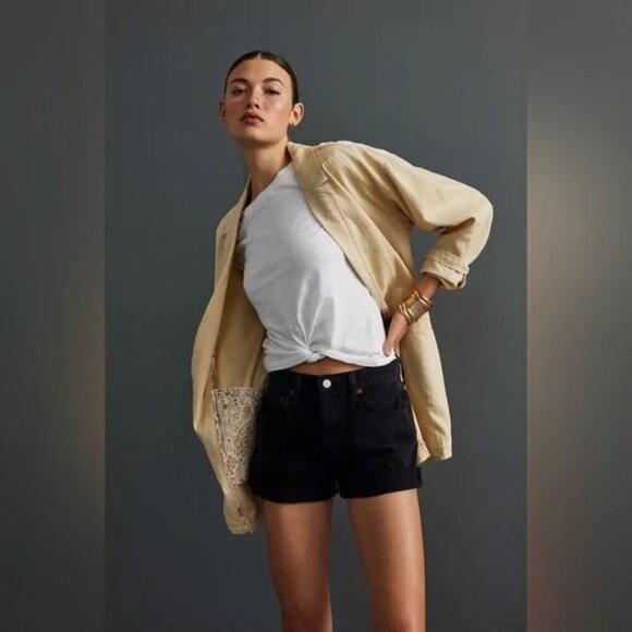 PILCRO - Oversized Linen Blend Blazer in Beige - Picture 4 of 9